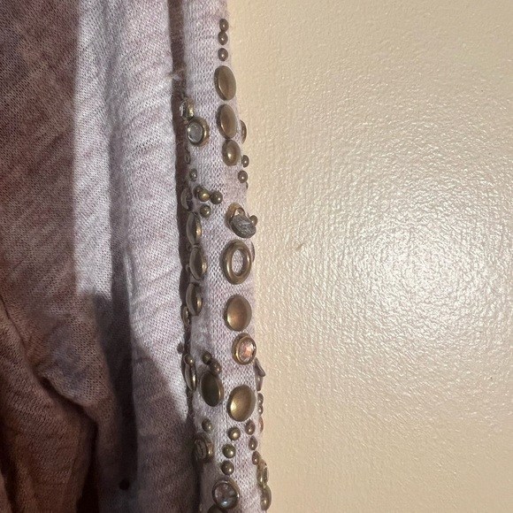 Women’s Miss Me Brown Beaded Lace Long Sleeve Open Cardigan Size Small - Picture 5 of 5